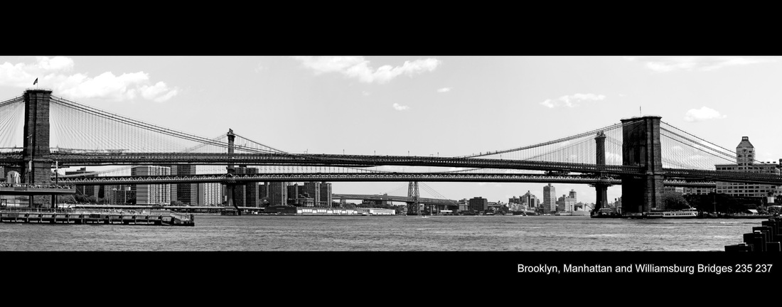 Brooklyn, Manhattan, and Williamsburg Bridges